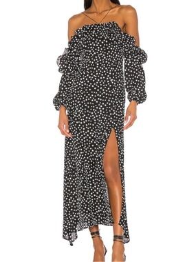 Likely Rocky Polka Dot Ruffle Dress